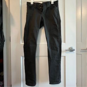 Naked and Famous Weird Guy 29 Selvedge Black Wash Very Good condition